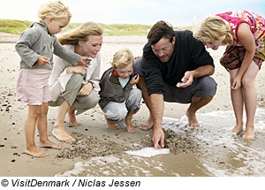 Familienurlaub am Strand von Dänemark