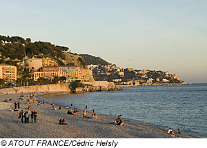 Strand in Nice, Frankreich