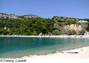 Strand bei Split, Kroatien