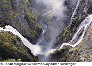 Wasserfall VÃ¸ringsfossen, Norwegen