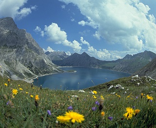 Wandern am Lünersee im Montafon