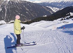 Skifahren und Snowboard in der Axamer Lizum