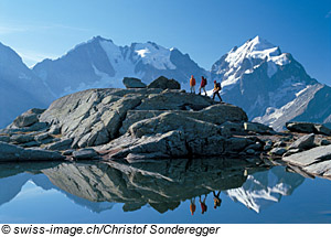 Wandern auf Fuorcla Surlej, Graubünden