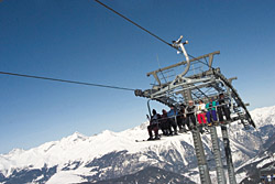 Sessellfit im Skigebiet Nauders, Reschenpass