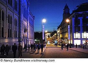 Oslo bei Nacht, Norwegen